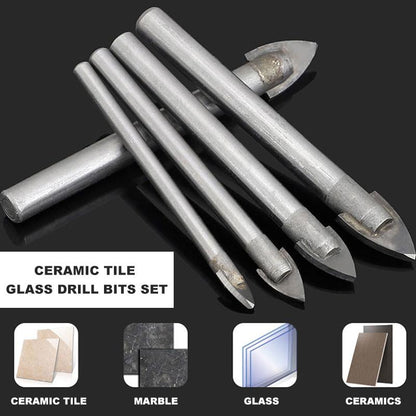 Durable Glass Ceramic Drill Bit Set (5 Pieces)