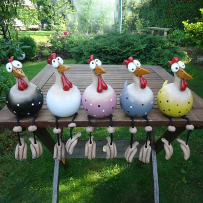 Colorful Yard Chicken Figurine Garden Decoration - Halri
