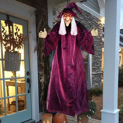 Spooky Halloween Witch Figure with Lights and Sound - Halri