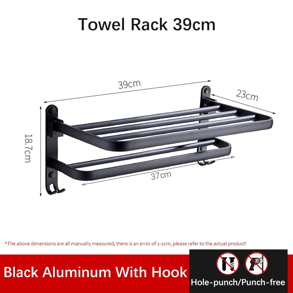 Space Saving Foldable Bathroom Towel Holder - Halri
