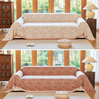 Stylish Sofa Slipcover Gray Bohemian Pattern