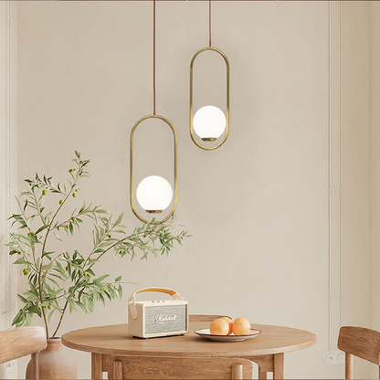 Glarefusion Modern Frosted Glass Ball Chandelier