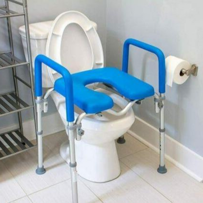 Comfortable Elevated Toilet Seat Riser With Support Arms - Halri