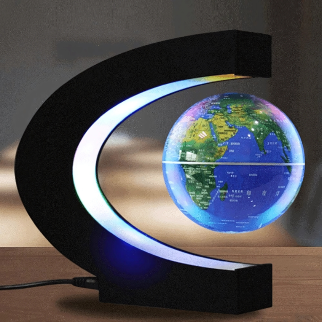Glowing LED Floating Globe Light with Magnetic Base - Halri