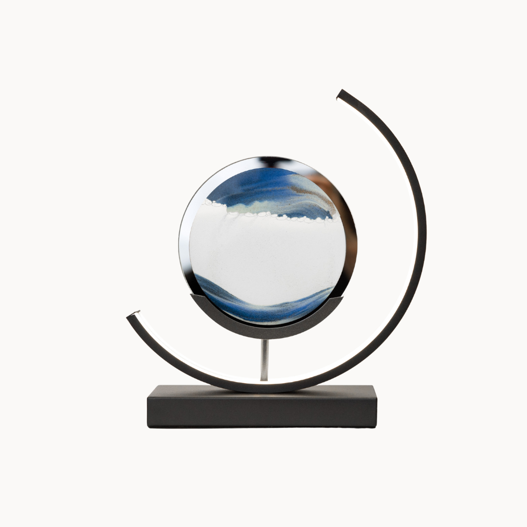 Simple LED Desk Lamp with Sand Design and Remote - Halri