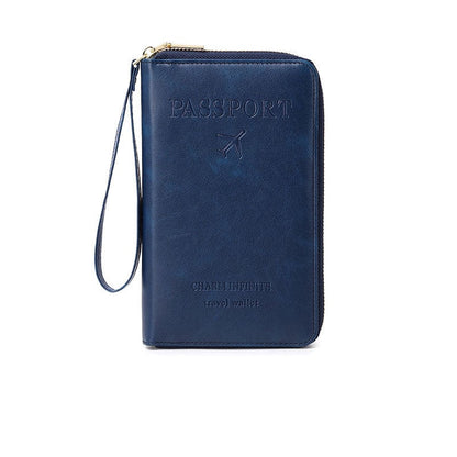 Travel RFID Blocking Leather Wallet