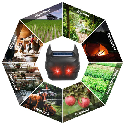 Outdoor Solar Pest Repeller with Motion Activated Light