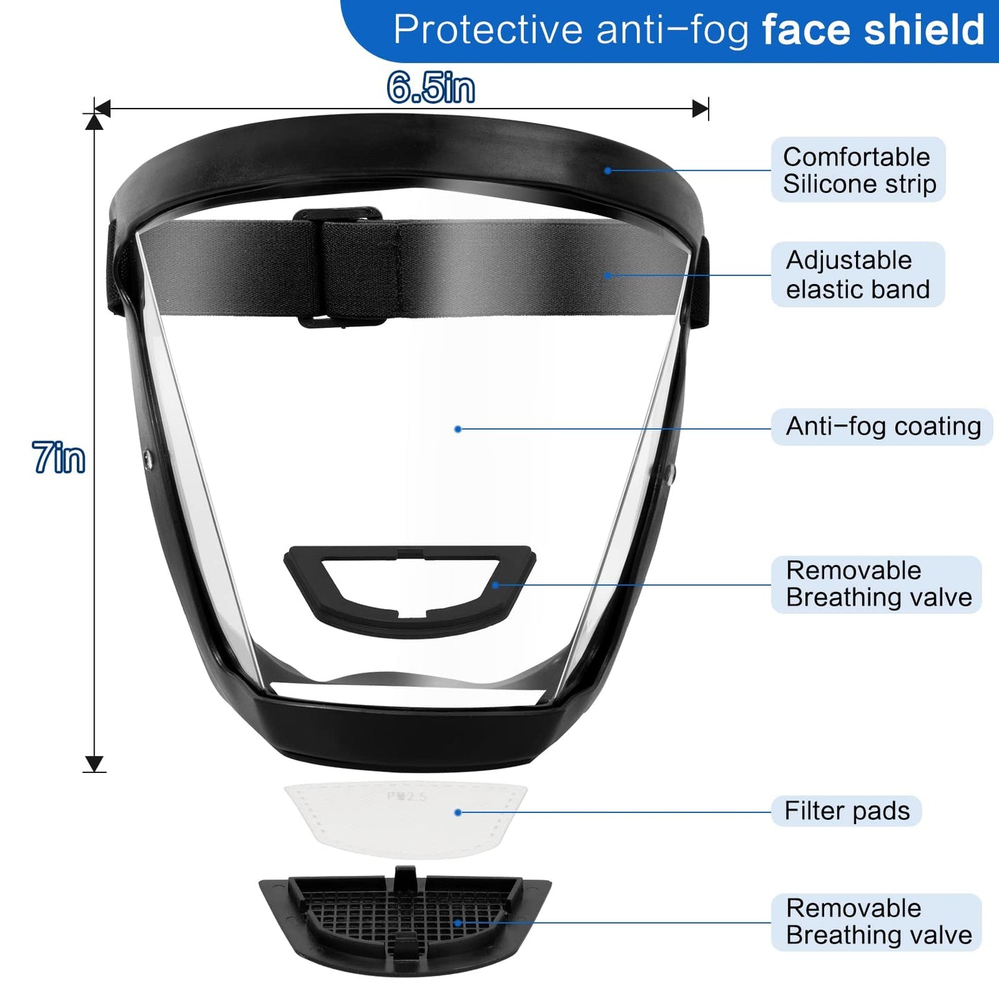 Clear Face Guard Anti Fog Protective Visor