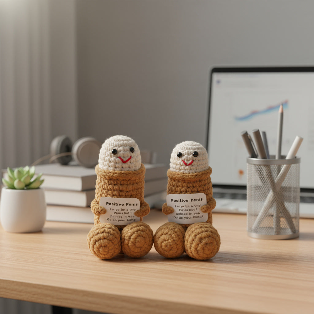 Funny Stress Relief Crochet Buddy Doll - Halri