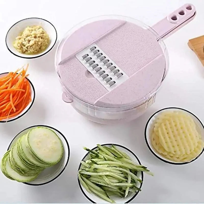 Versatile 12-in-1 Kitchen Vegetable Cutter Tool