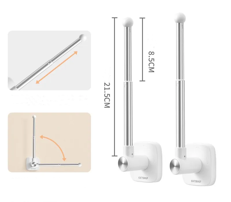 Easy Install Curtain Hanging Storage Hooks - Halri