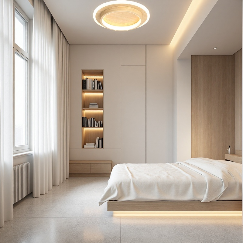 Modern Round Ring Metal Acrylic Ceiling Light