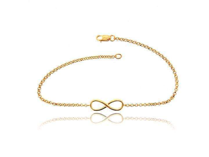Elegant 14K Gold Infinity Link Bracelet - Halri