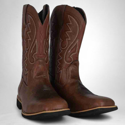 Tough Cowboy Leather Riding Boots - Halri