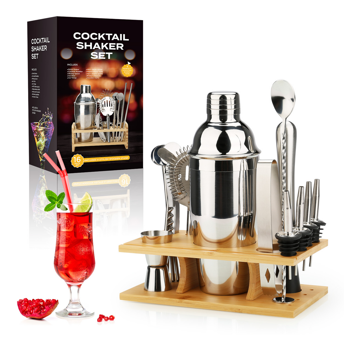 Premium Cocktail Bar Tool Set for Home Mixology - Halri
