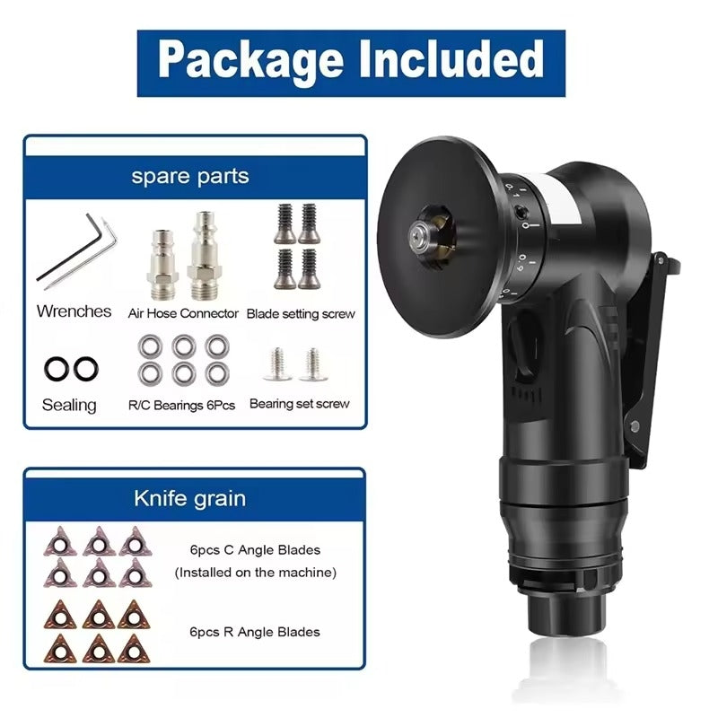 2-in-1 Mini Pneumatic Chamfering Tool – Compact Air-Powered Deburring & Edge Grinding Tool for Precision Metalwork