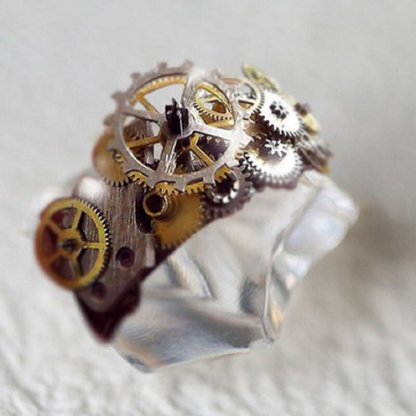 Unique Luxury Golden Automatic Ring
