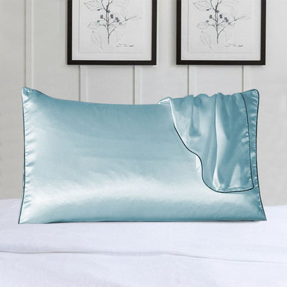 Luxurious 2-Pack Pure Silk Pillow Covers with Decorative Edge