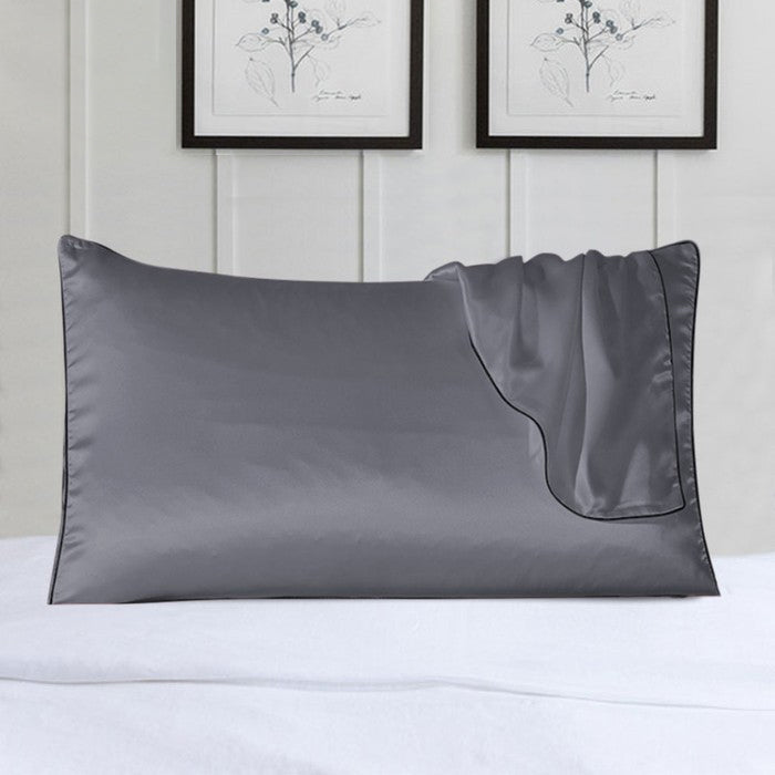 Luxurious 2-Pack Pure Silk Pillow Covers with Decorative Edge
