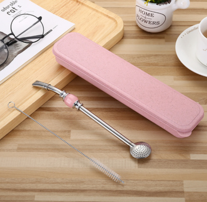 Premium Metal Reusable Straw Set with Filter & Cleaner