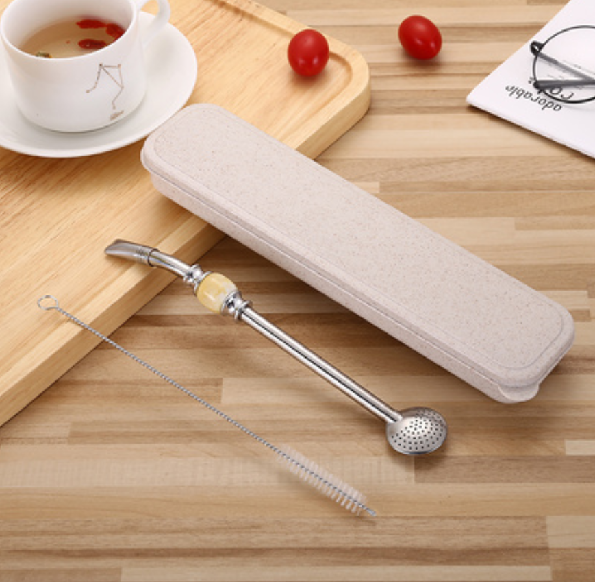 Premium Metal Reusable Straw Set with Filter & Cleaner