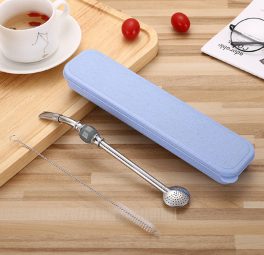 Premium Metal Reusable Straw Set with Filter & Cleaner