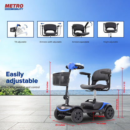 Compact Folding Power Scooter - Portable Electric Chair