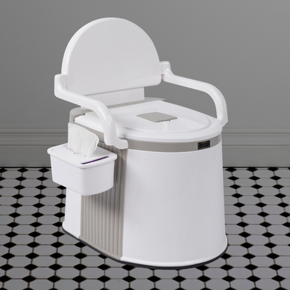 Compact Travel Toilet with Handles for Adults