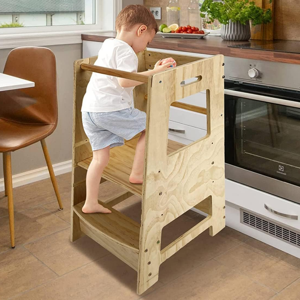 Kids Kitchen Step Stool Helper Tower Ladder - Halri