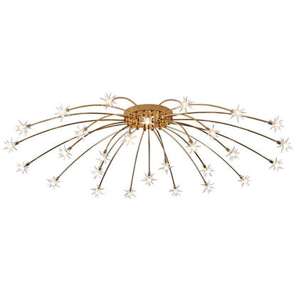 Luxury Chrome Glass Semi Flush Ceiling Light