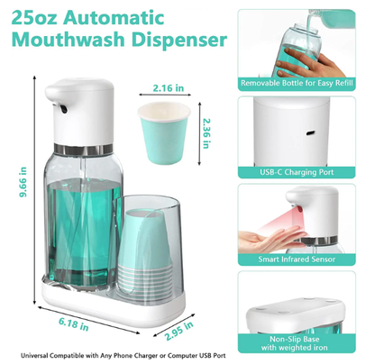 Easy Touchless Mouth Rinse Dispenser