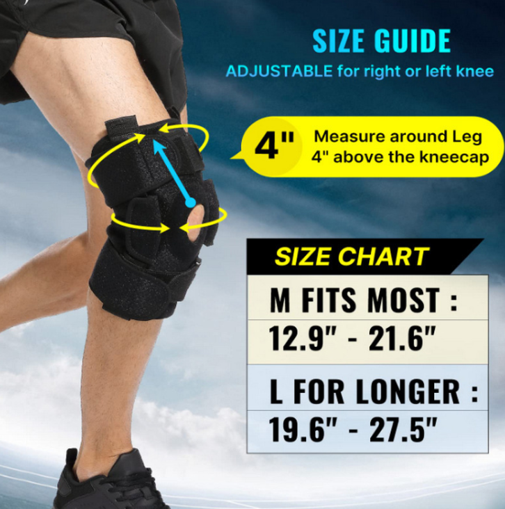 Flexible Hinged Knee Support For Meniscus Injury