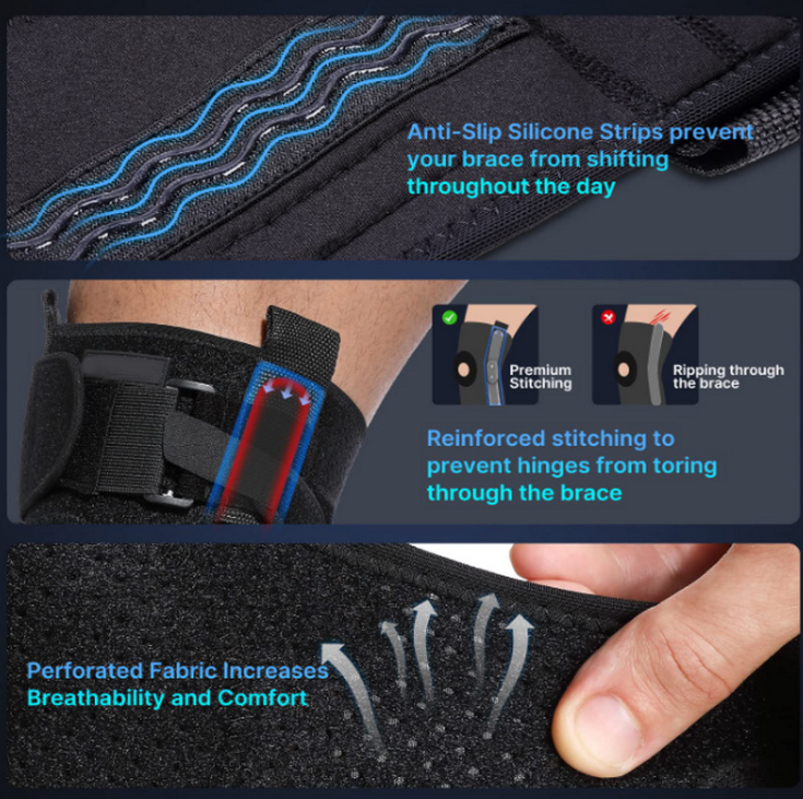 Flexible Hinged Knee Support For Meniscus Injury