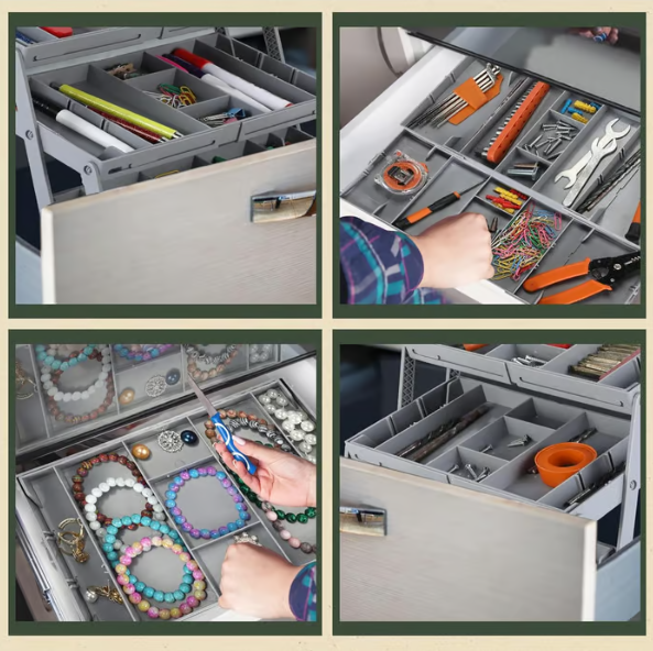 Compact Storage Tray For Office Cosmetics Accessories