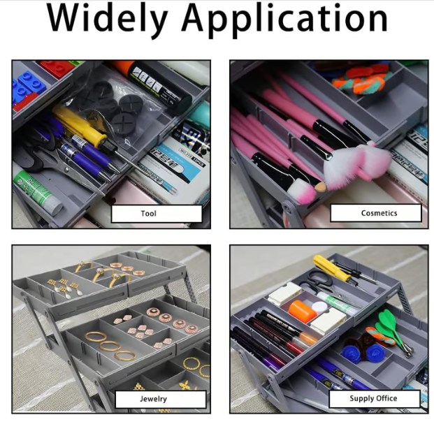 Compact Storage Tray For Office Cosmetics Accessories