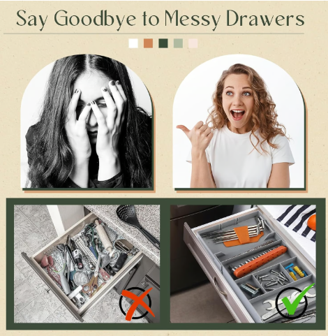 Compact Storage Tray For Office Cosmetics Accessories
