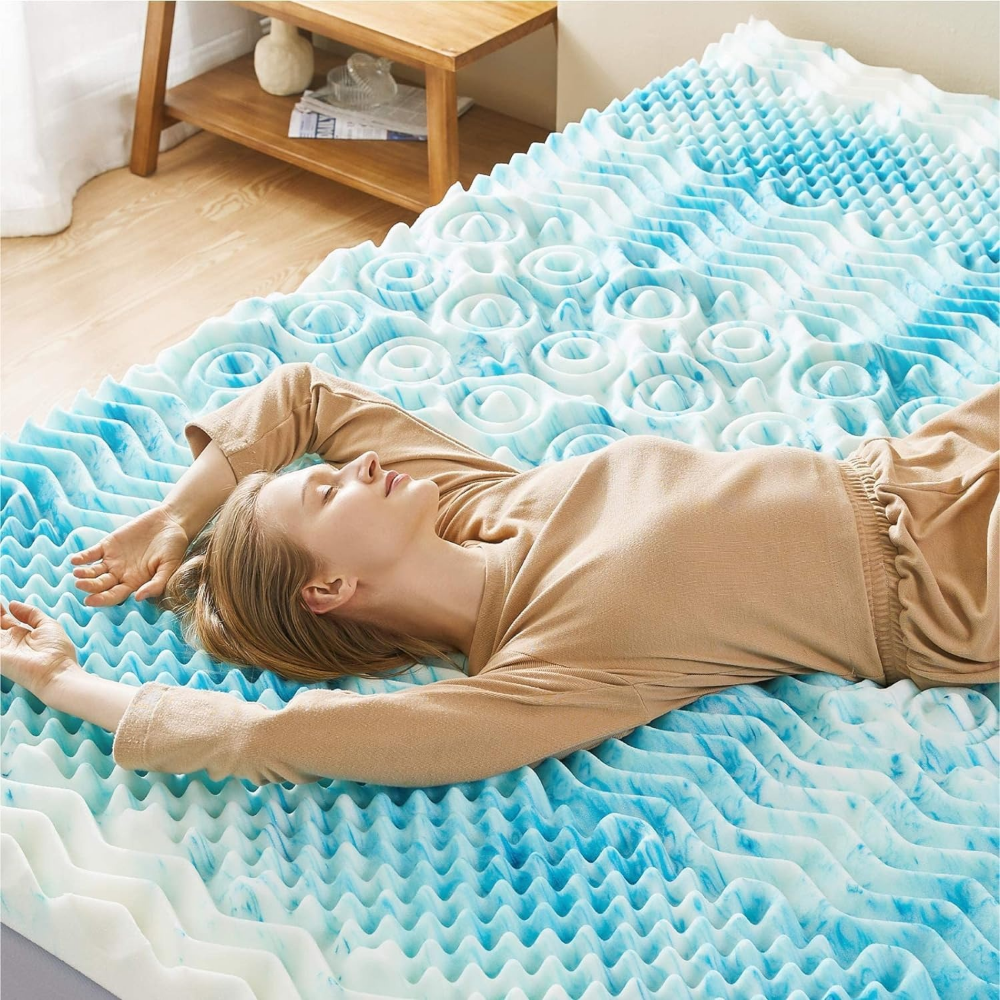 Cool Gel Memory Foam Mattress Topper - Halri