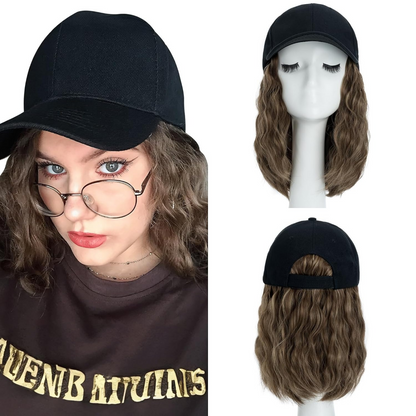 Durable Synthetic Curly Wig Cap Baseball Hat
