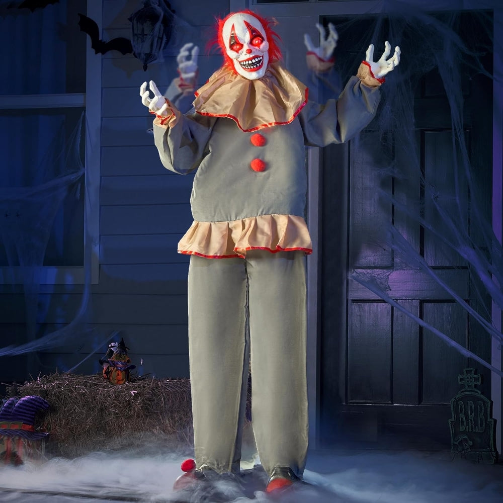 Life Size Creepy Clown Halloween Animatronic Decor - Halri