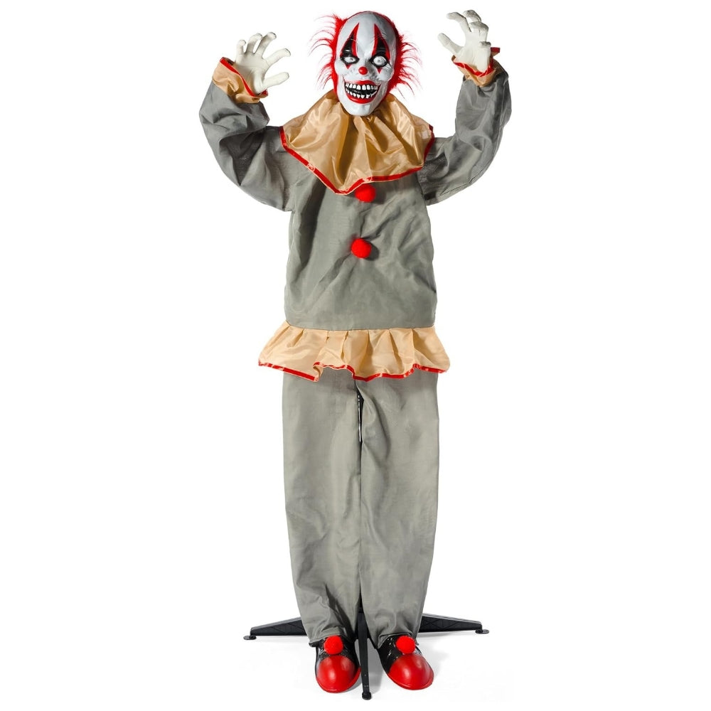Life Size Creepy Clown Halloween Animatronic Decor