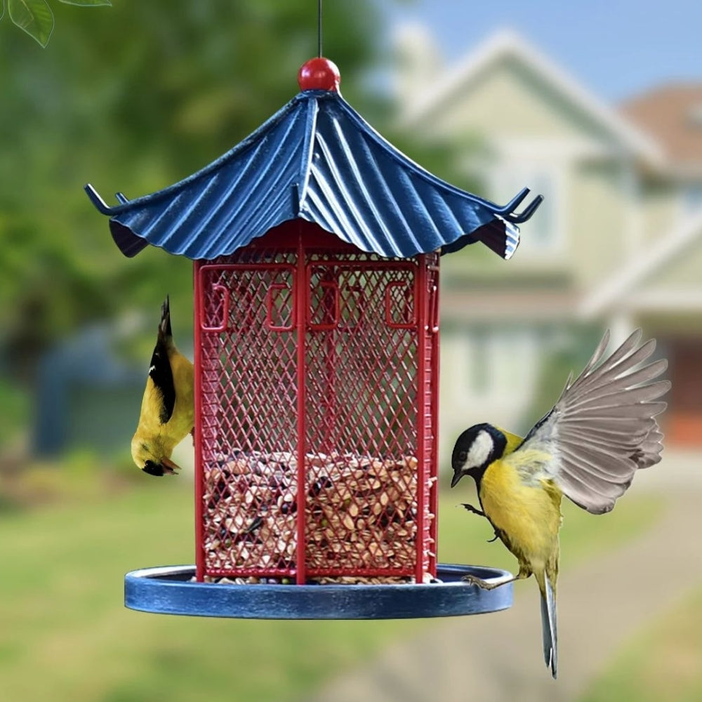 Rustic Steel Squirrel Resistant Bird Feeder Kit - Halri