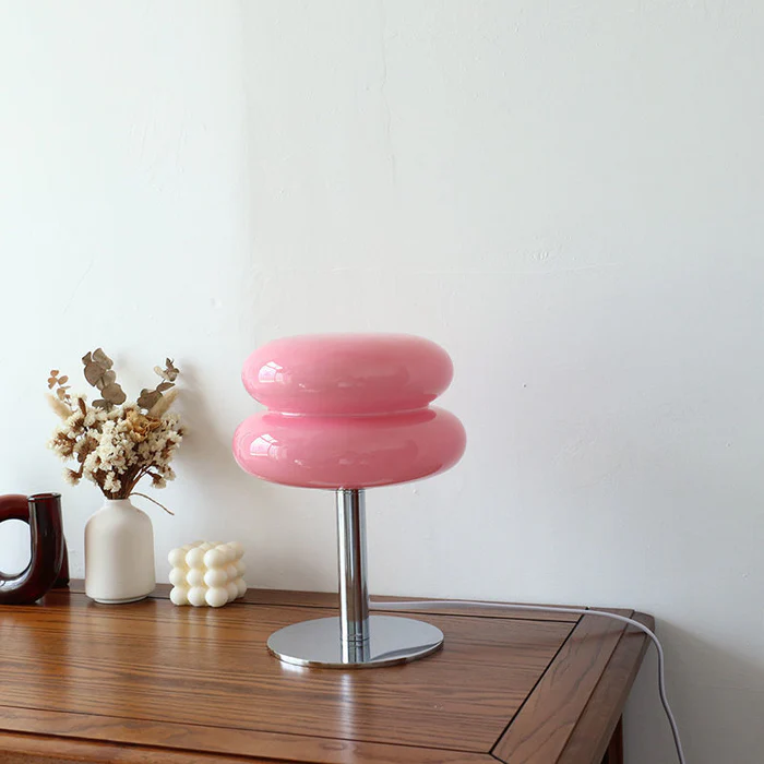 Chic Glass Cake Table Lamp