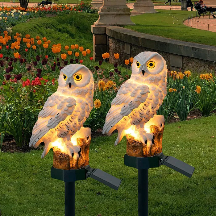 Colorful Outdoor Owl Table Lamp - Halri