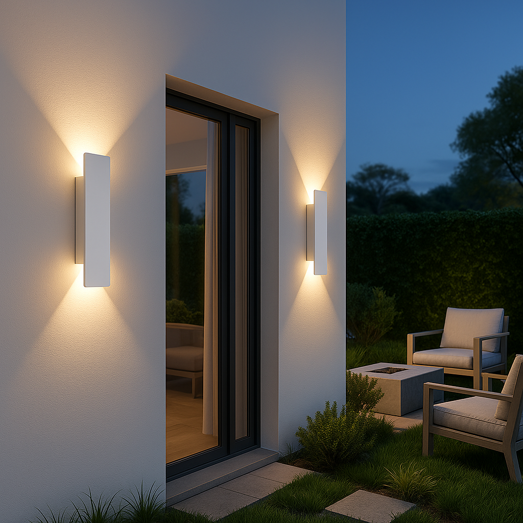 Sleek LED Exterior Wall Lamp - Waterproof Outdoor Light