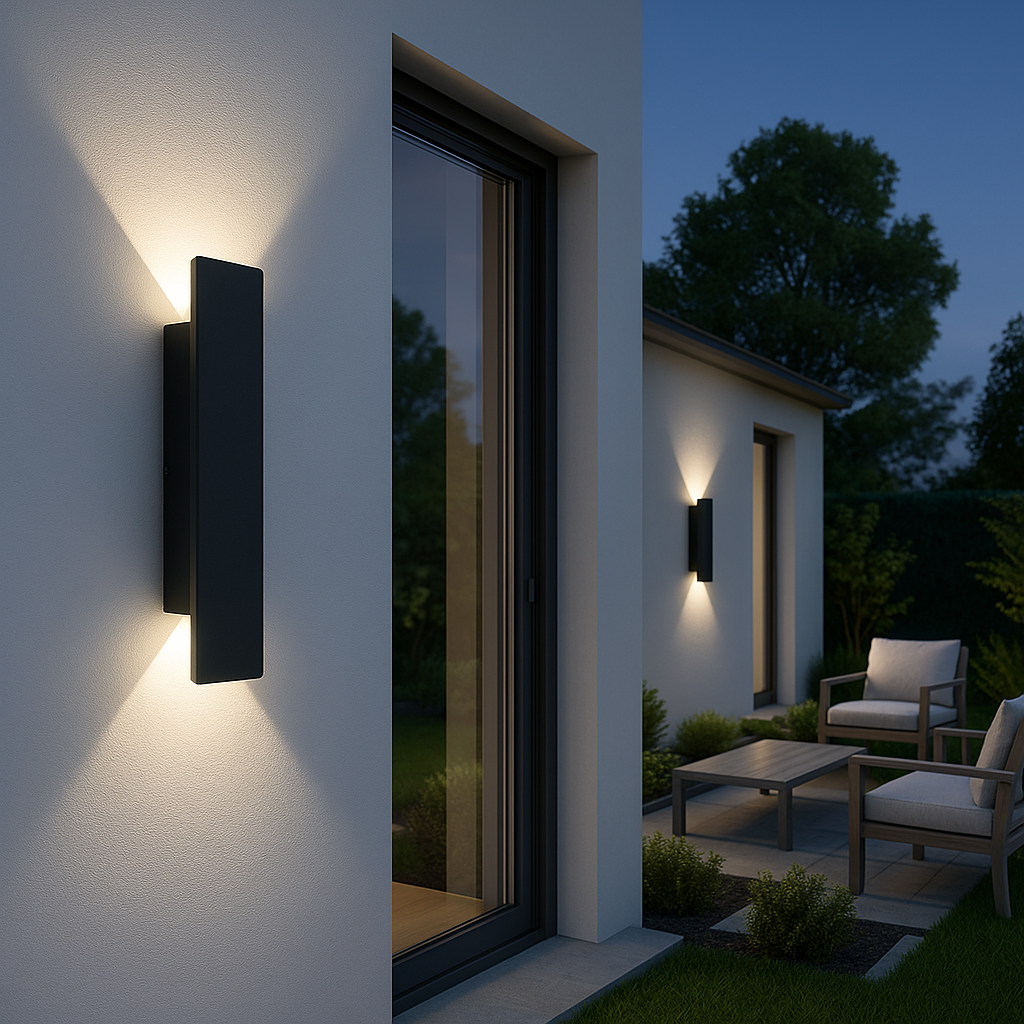 Sleek LED Exterior Wall Lamp - Waterproof Outdoor Light