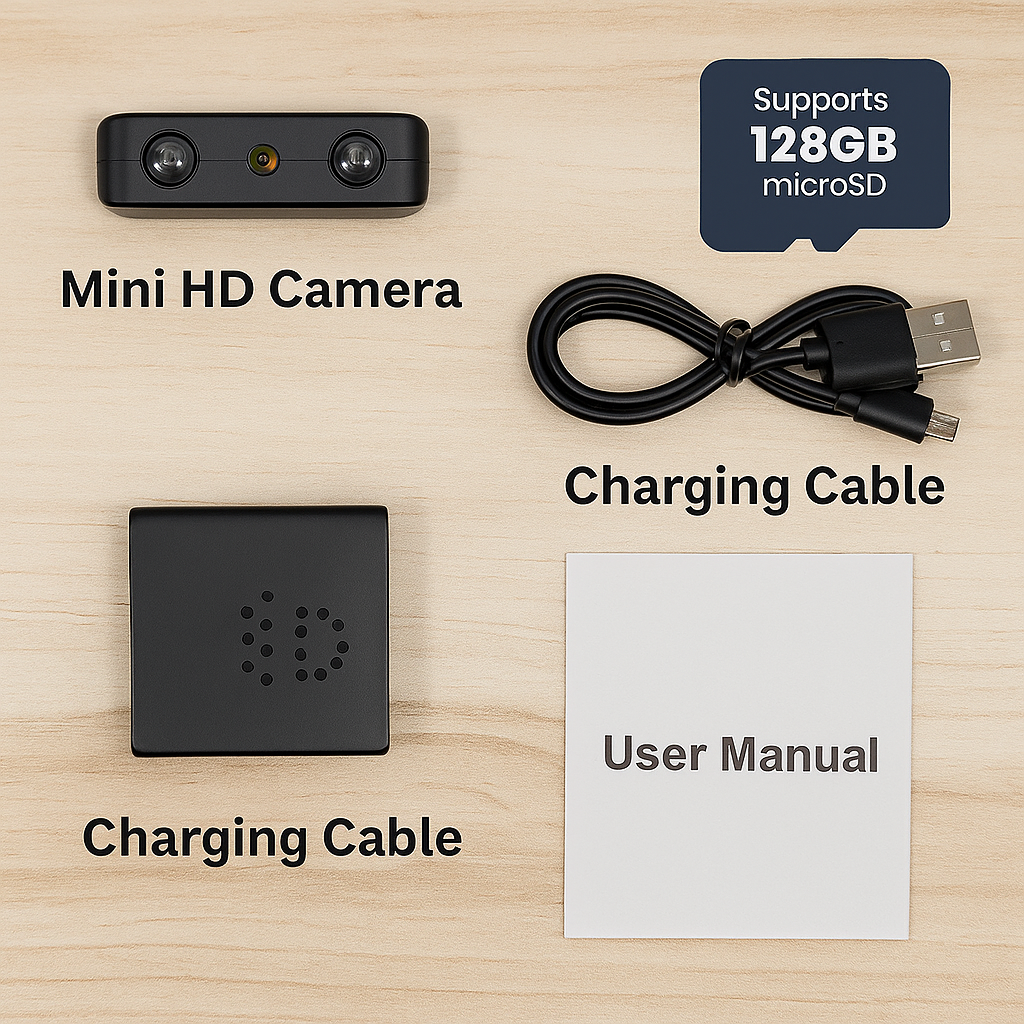 Small WiFi Security Camera with Night Vision