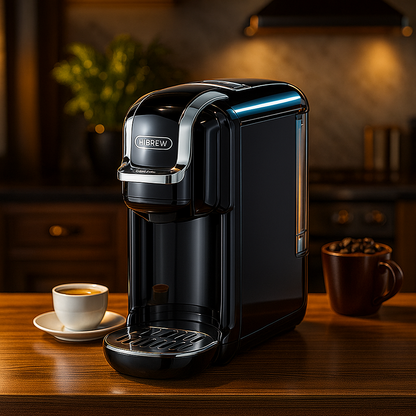 Compact Multi-Function Coffee Maker with Milk Frother