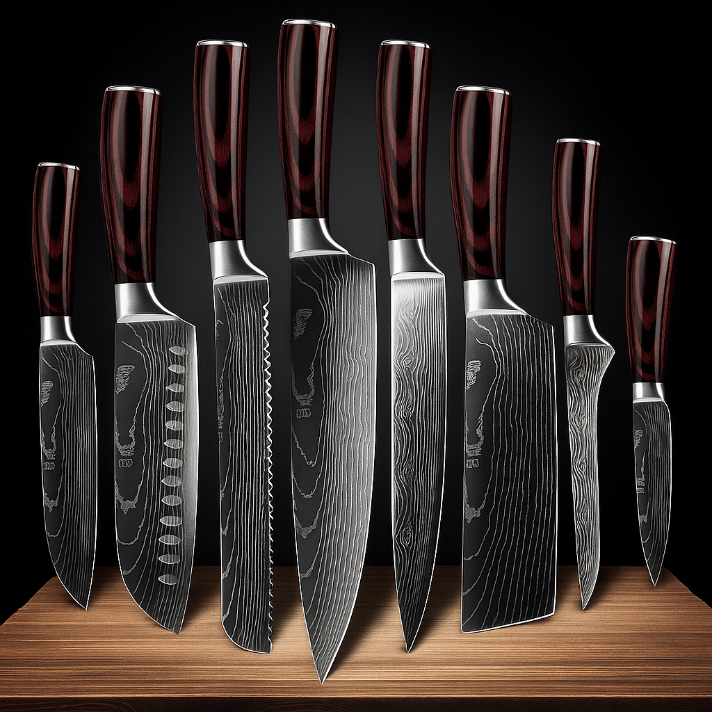 Premium Damascus Steel Kitchen Knives Set