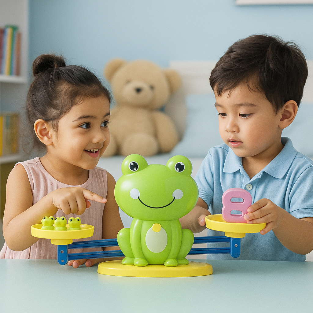 Colorful Learning Frog Math Balance Game - Halri