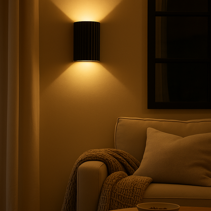 Sculptural LED Wall Light – Minimalist Modern Lamp with Soft Up & Down Lighting 2